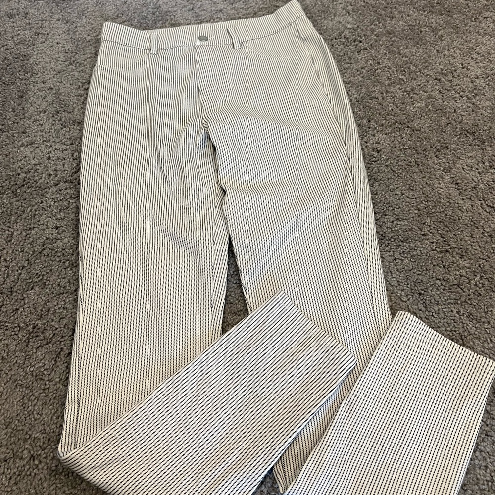 White Striped Jeggings